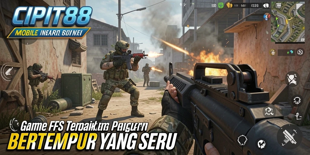 Gameplay intens CIPIT88 di dalam pertarungan FPS yang mendebarkan.