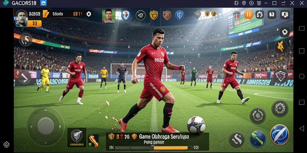 Screenshot GACOR518 menunjukkan aksi seru dalam permainan olahraga.