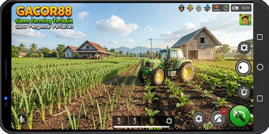 Menampilkan gameplay menarik dari GACOR88 dengan aktivitas bertani.