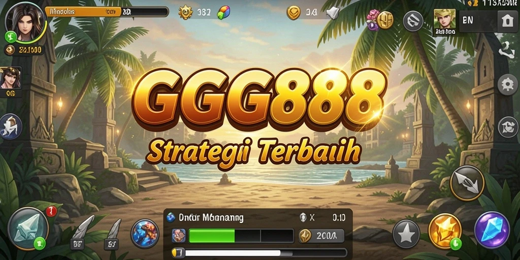 Screenshot GGG888 menampilkan pertempuran strategis yang intens.