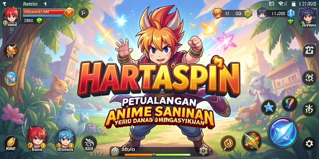 Tampilan menarik dari gameplay seru HARTASPIN.