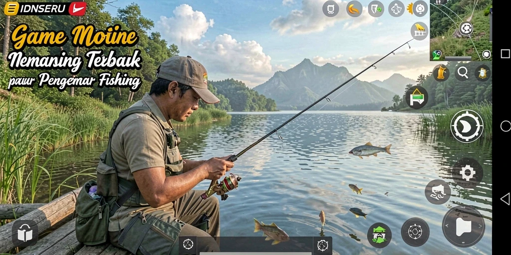 Screenshot gameplay <strong>IDNSERU</strong> menampilkan pengalaman memancing yang mendalam.