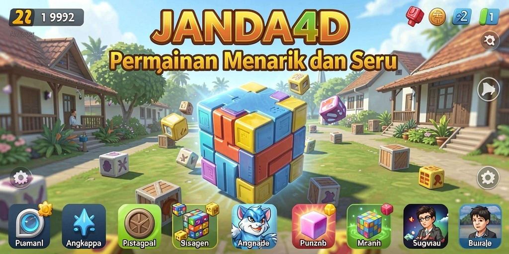 Screenshot menunjukkan gameplay Puzzle JANDA4D yang menantang.