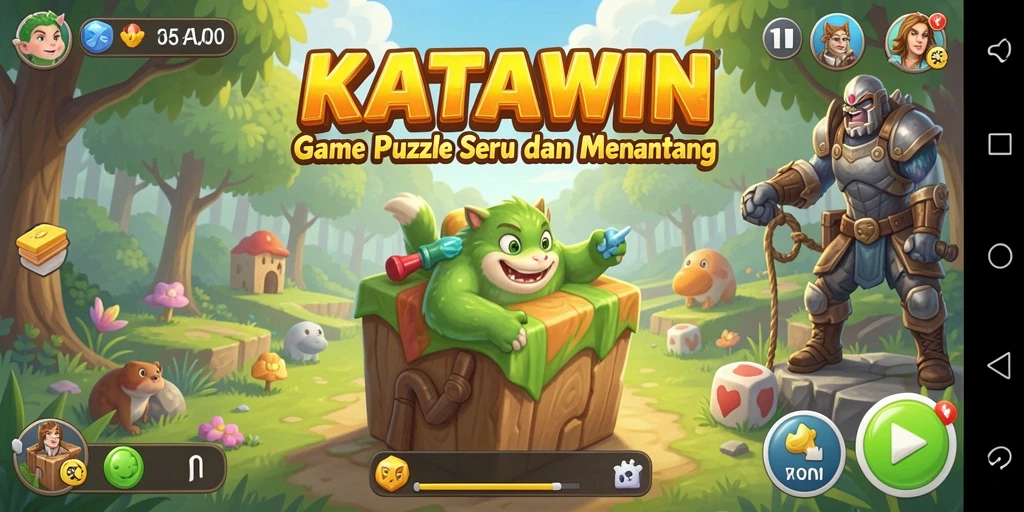 Tampilan gameplay KATAWIN yang menantang dan menarik.