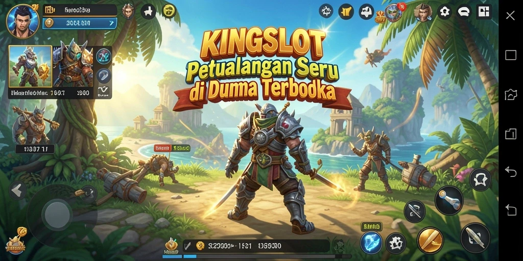 Tampilan gameplay menakjubkan dalam dunia terbuka KINGSLOT.