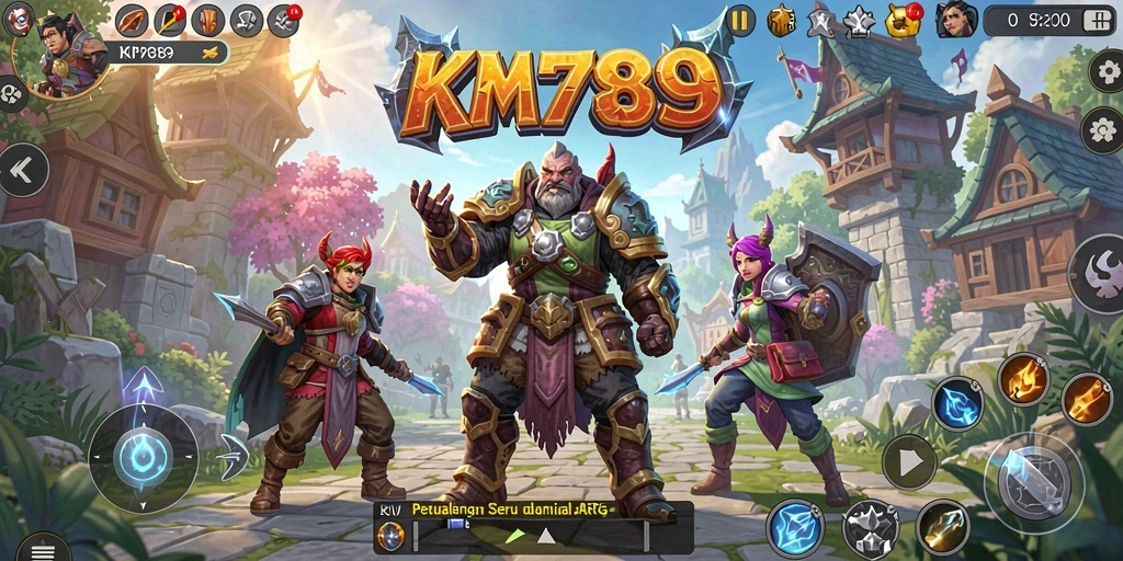 Tampilan seru gameplay ARPG KM789 dengan pertarungan dinamis.
