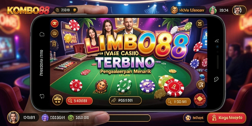 Screenshot KOMBO88 menampilkan dealer langsung dan pemain yang berinteraksi dalam permainan Live Casino.