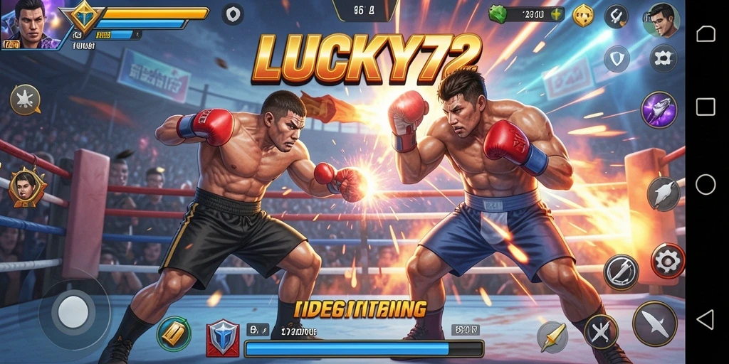 Gameplay seru LUCKY72 dengan aksi pertarungan yang intens.