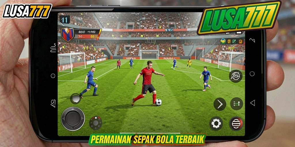 Tampilan gameplay sepak bola yang seru dan mendebarkan di LUSA777.