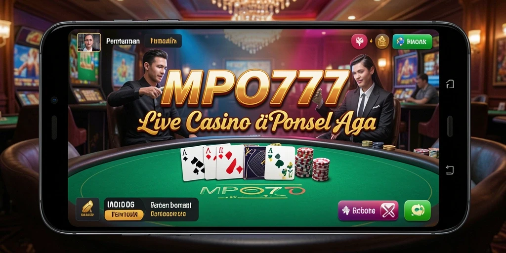 Tangkapan layar MPO777 menunjukkan suasana permainan Live Casino yang mendebarkan.