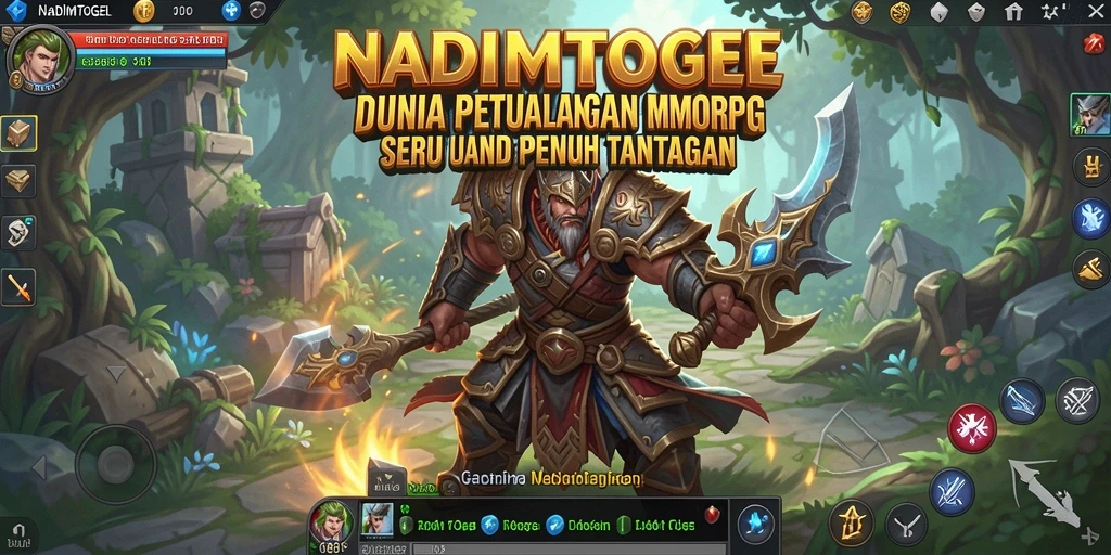 Screenshot gameplay NADIMTOGEL yang menampilkan aksi pertempuran seru.
