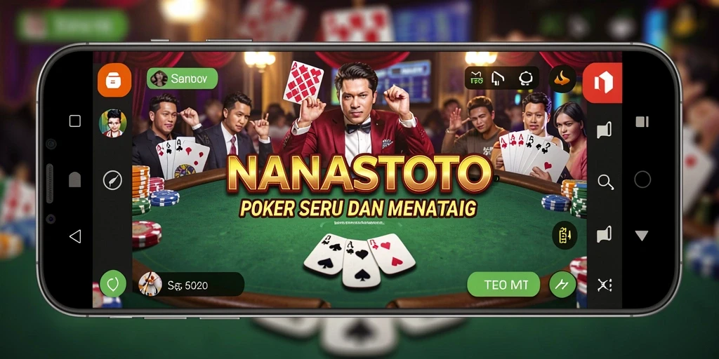 Tampilan seru gameplay Poker di NANASTOTO dengan grafis menawan.