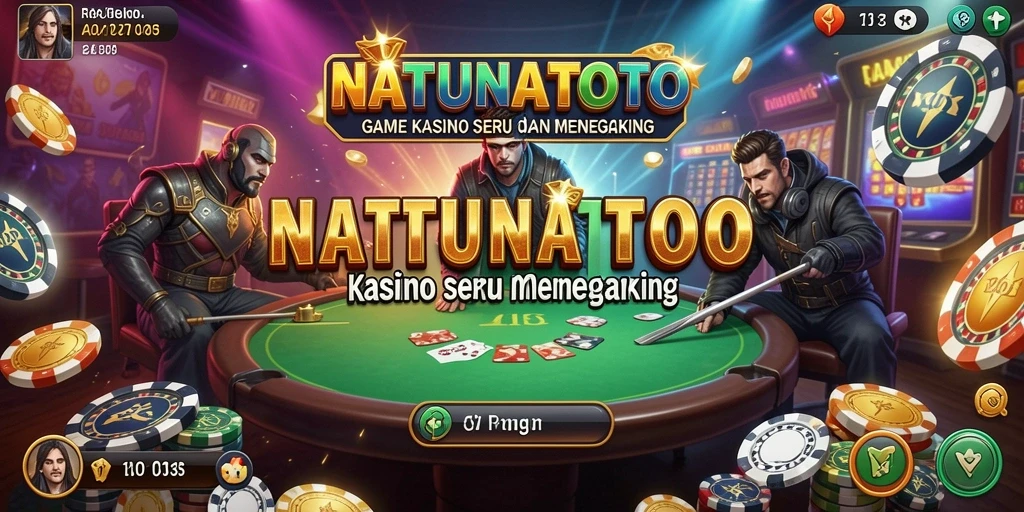 Screenshot gameplay NATUNATOTO menampilkan suasana kasino yang mengasyikkan.