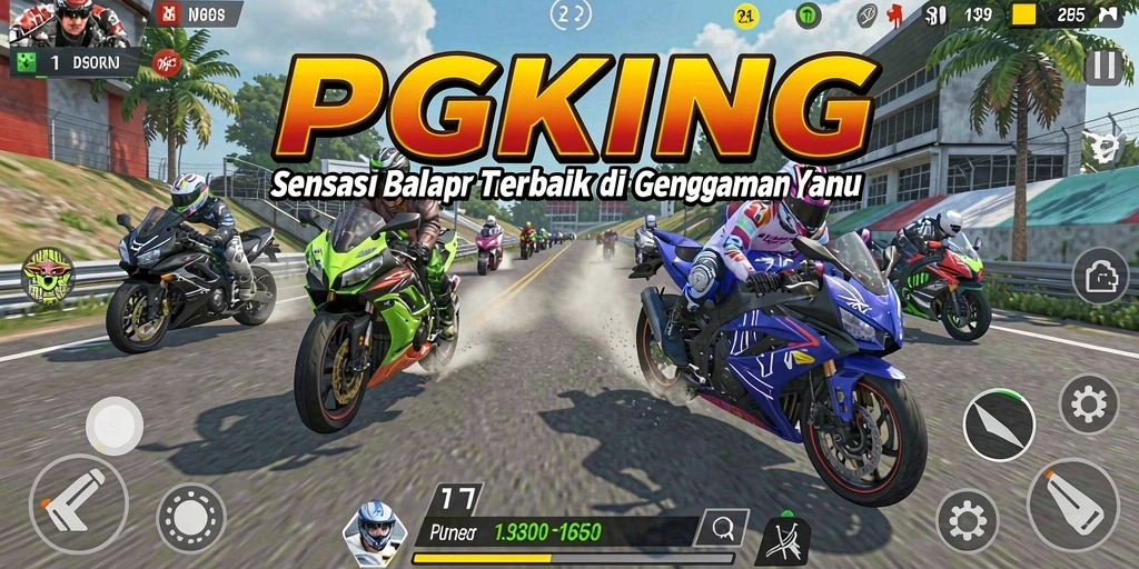 Tampilan epic dari balapan motor di PGKING.