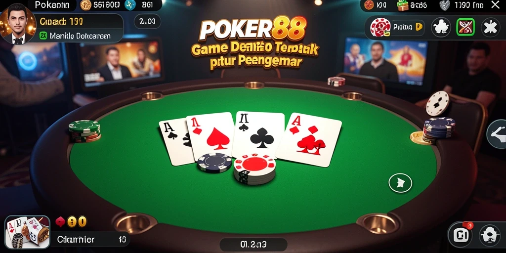 Tampilan gameplay seru dan menarik dalam POKER88.