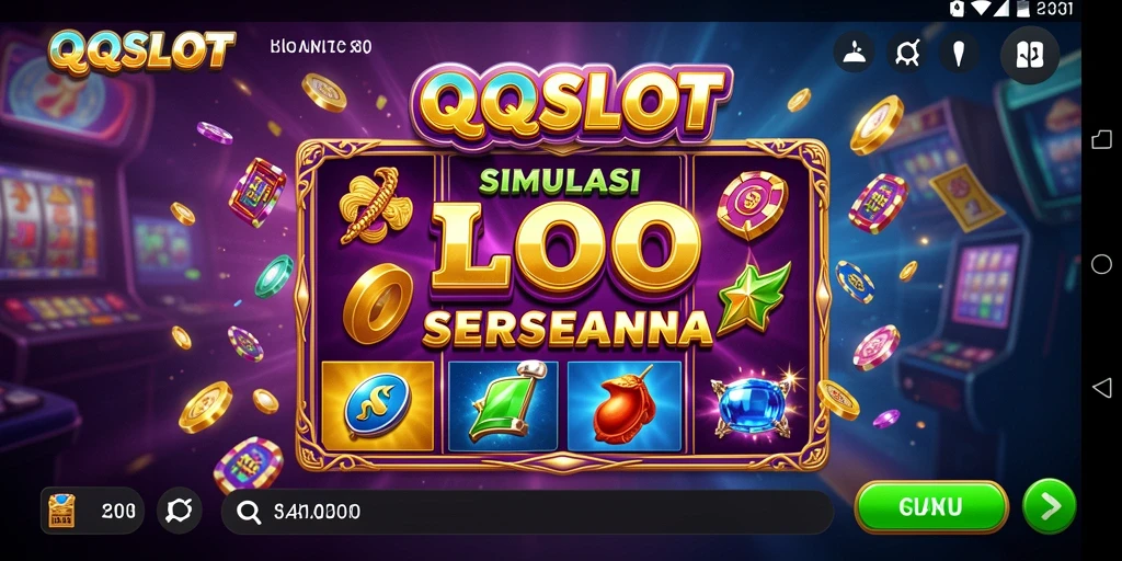 Tangkapan layar utama QQSLOT menampilkan gameplay slot yang seru dan interaktif.