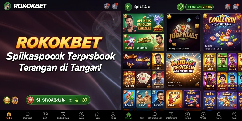 Screenshot ROKOKBET menampilkan antarmuka Sportsbook yang menarik dan interaktif.