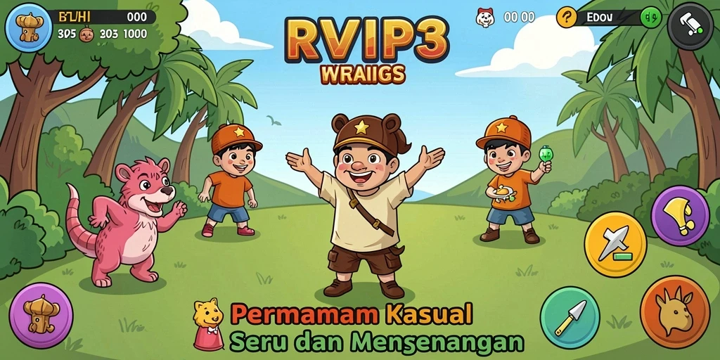 Screenshot gameplay RVIP3 yang menunjukkan aksi seru dalam permainan.