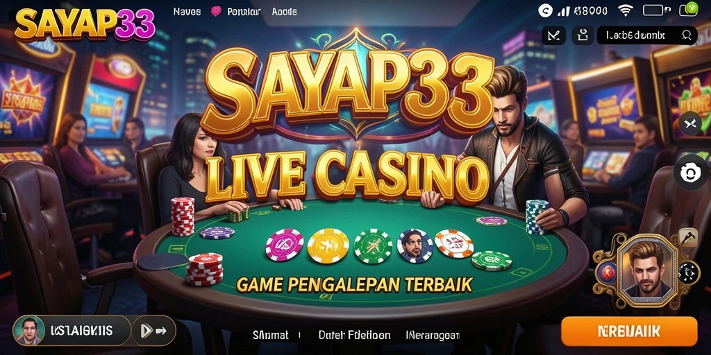 Tampilan menarik dari gameplay Live Casino di SAYAP33.