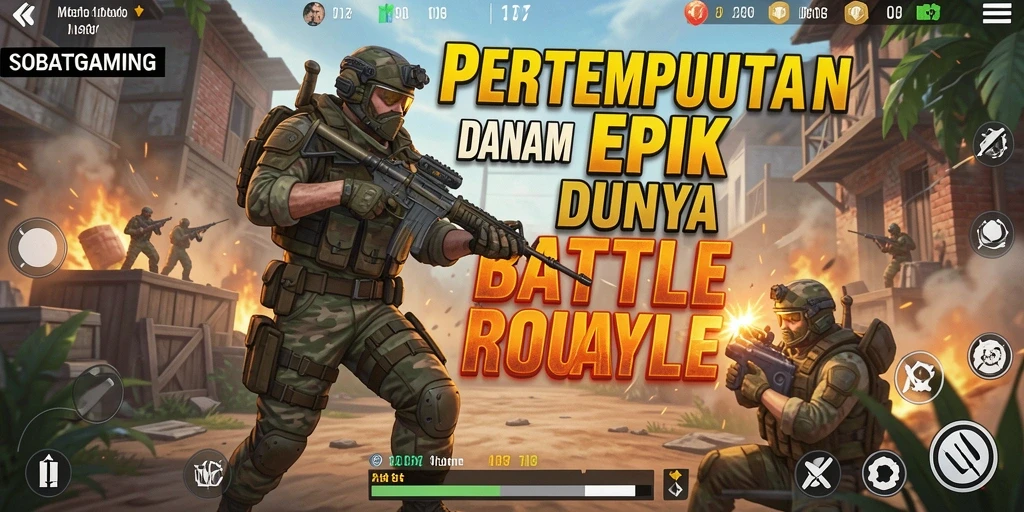 Gameplay seru dan mendebarkan dari SOBATGAMING dalam pertempuran Battle Royale.
