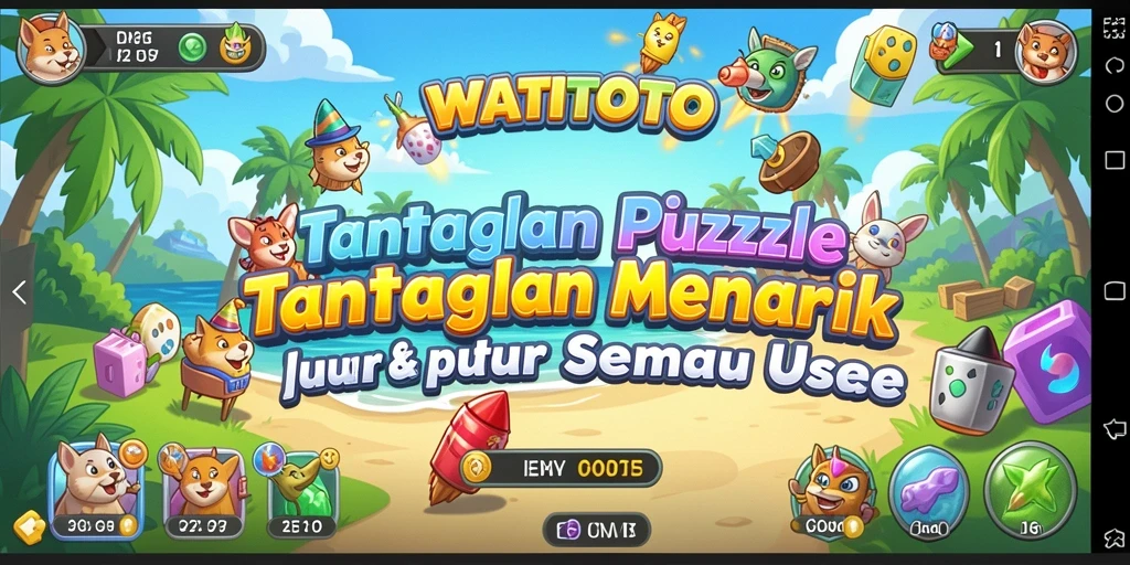 Tampilan gameplay seru saat menyelesaikan teka-teki di WATITOTO.